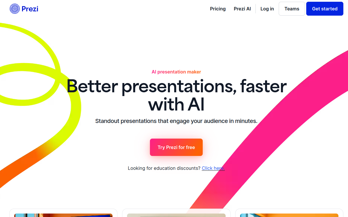 Captura de pantalla de Prezi