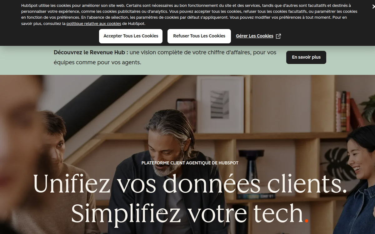 Captura de pantalla de HubSpot
