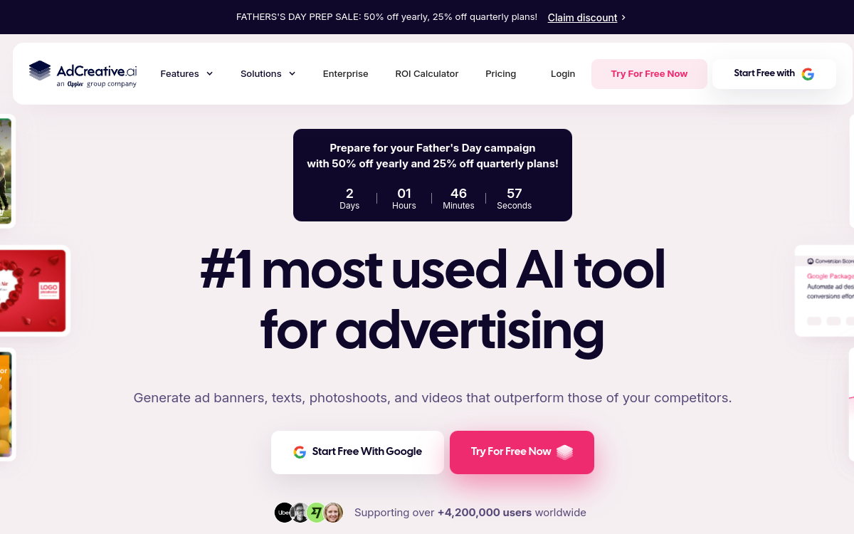 Captura de pantalla de AdCreative.ai