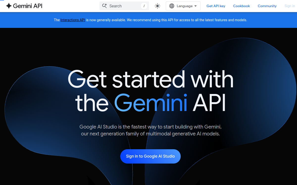 Captura de pantalla de Google AI Studio
