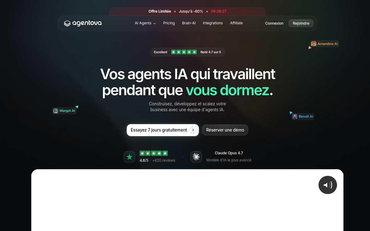 Captura de pantalla de Agentova AI