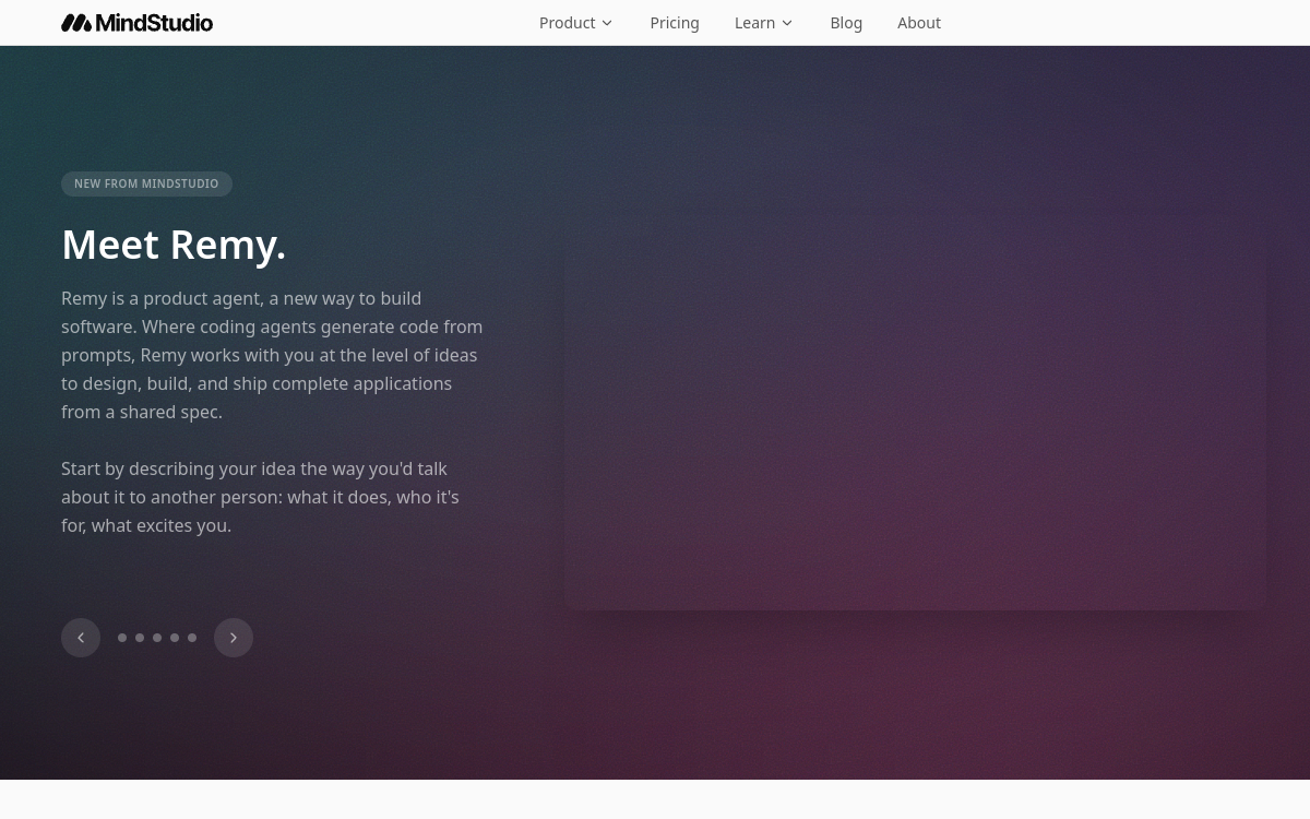 Captura de pantalla de MindStudio