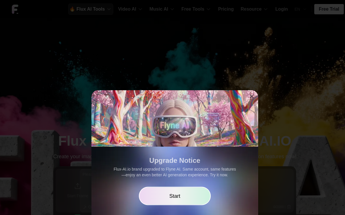 Captura de pantalla de Flux AI