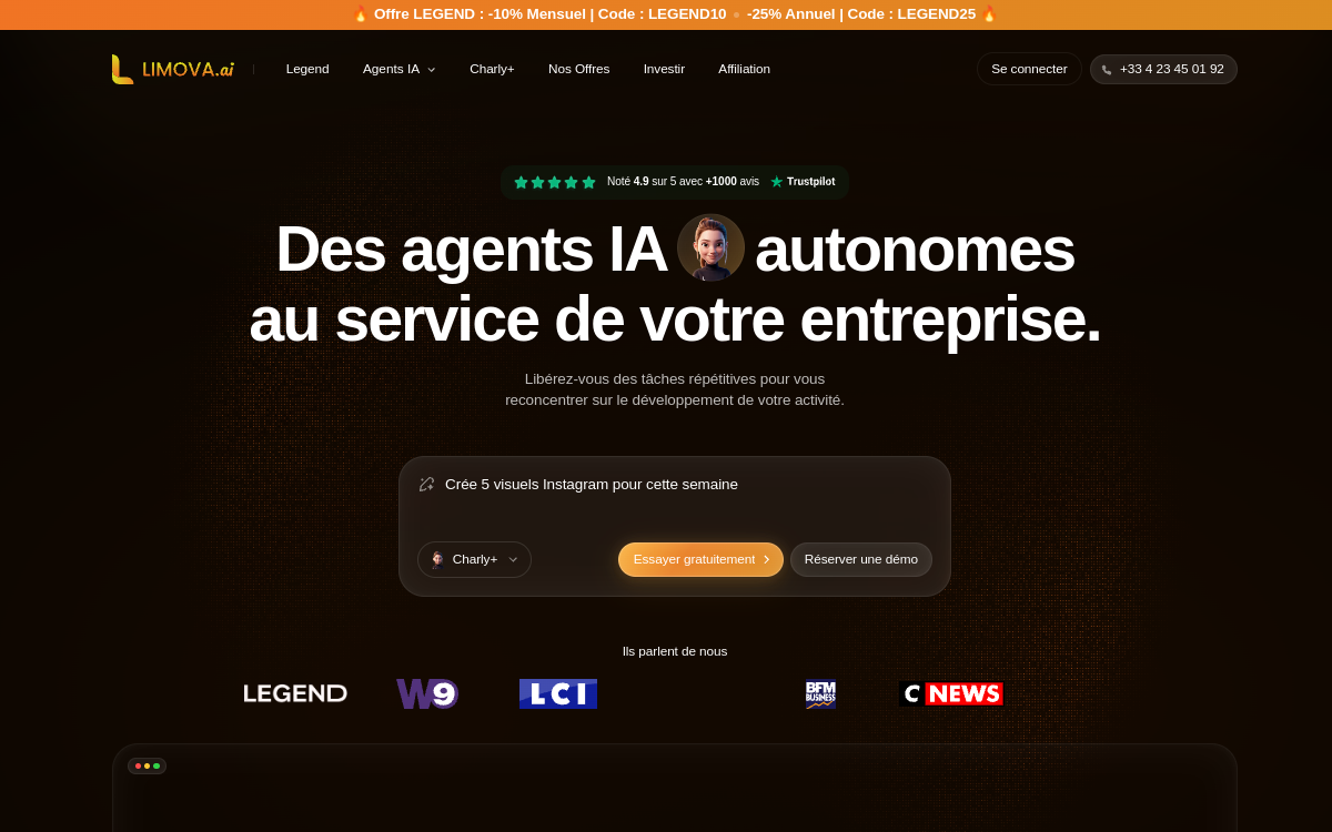 Captura de pantalla de Limova AI
