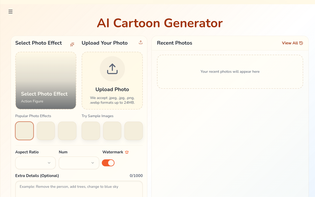 Captura de pantalla de Cartoonize AI