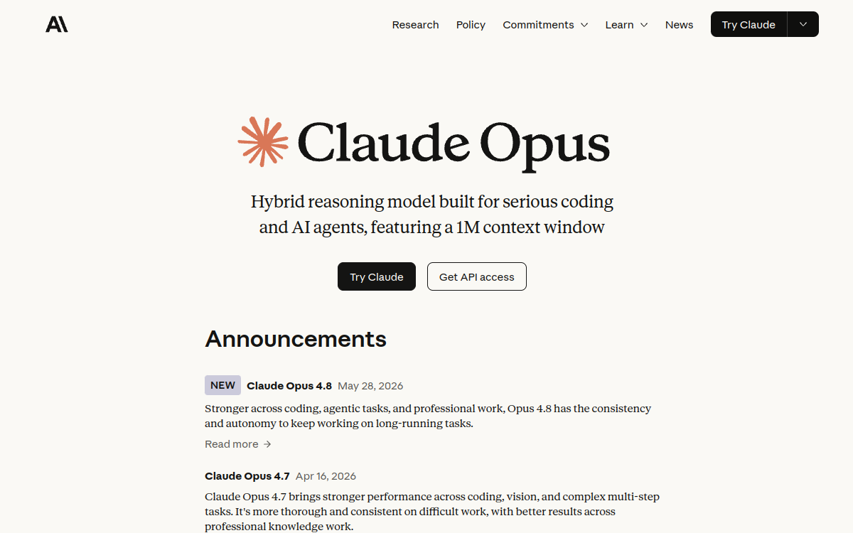 Captura de pantalla de Claude Opus 4.5