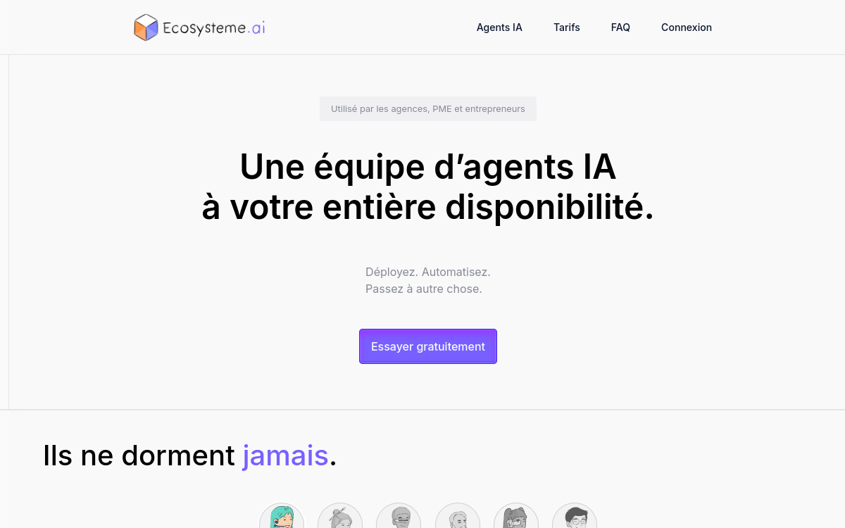 Captura de pantalla de Ecosysteme.ai