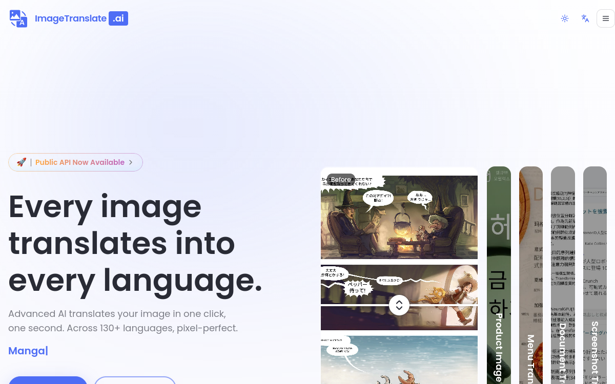Captura de pantalla de ImageTranslate AI