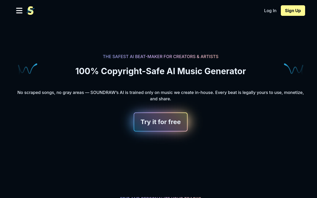 Captura de pantalla de Soundraw