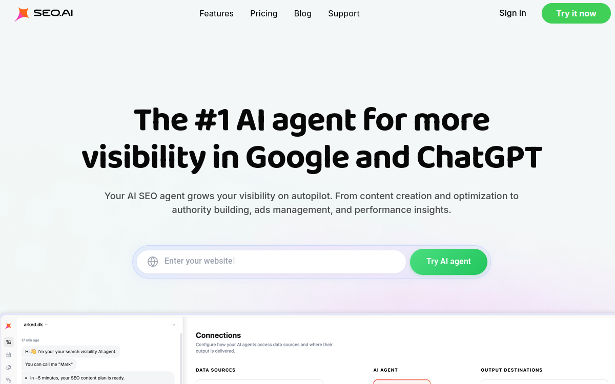 Captura de pantalla de SEO.AI
