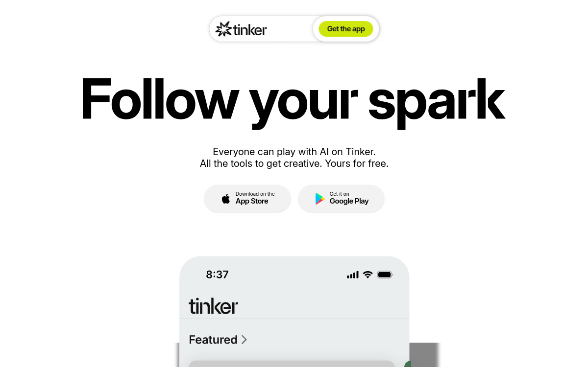 Captura de pantalla de Tinker by Shopify