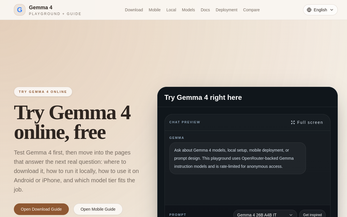 Captura de pantalla de Gemma4.app