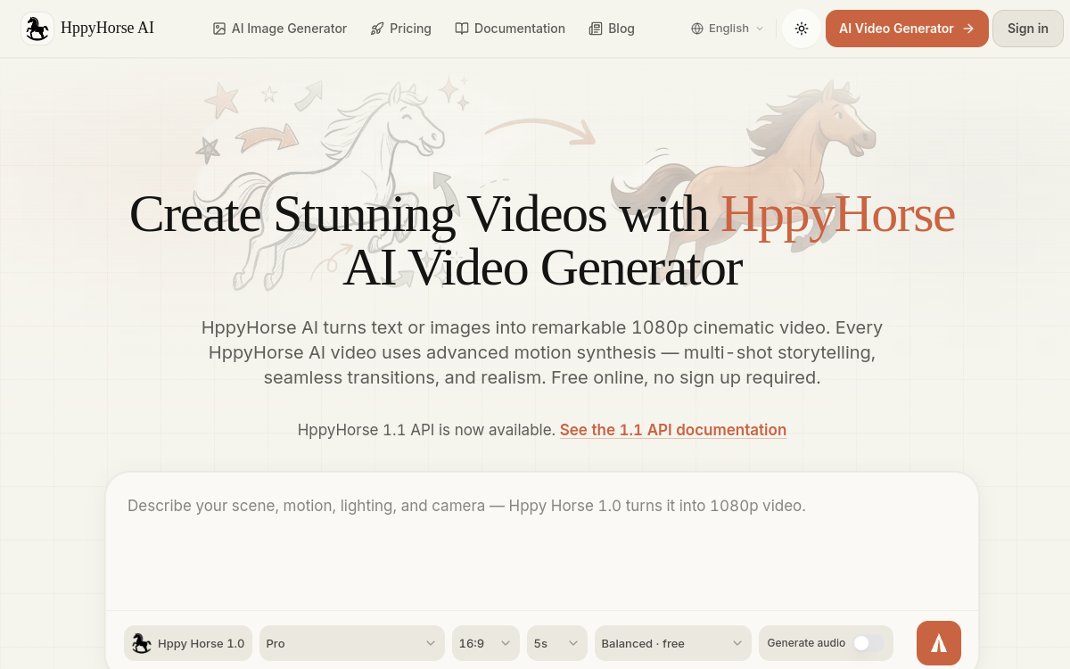 Captura de pantalla de HappyHorse