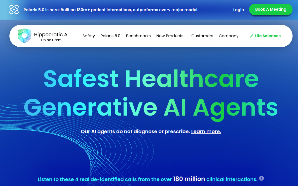 Captura de pantalla de Hippocratic AI