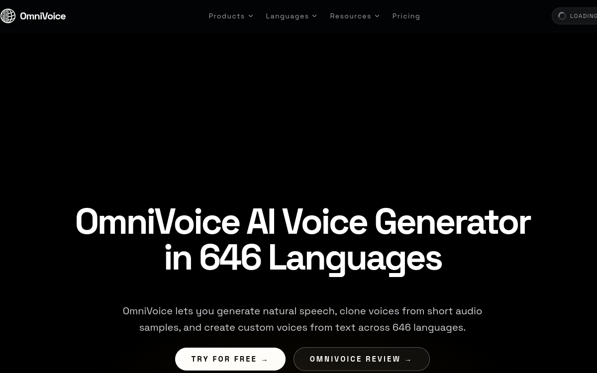 Captura de pantalla de OmniVoice