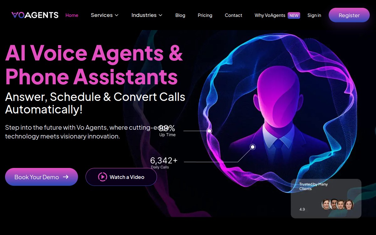 Captura de pantalla de VoAgents