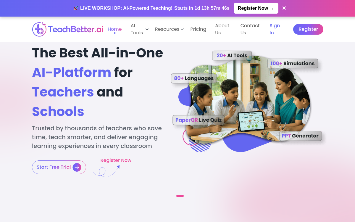 Captura de pantalla de TeachBetter AI