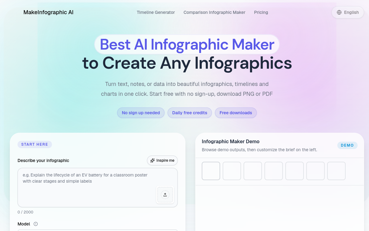 Captura de pantalla de Make Infographic AI