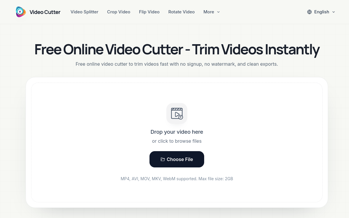 Captura de pantalla de Video Cutter
