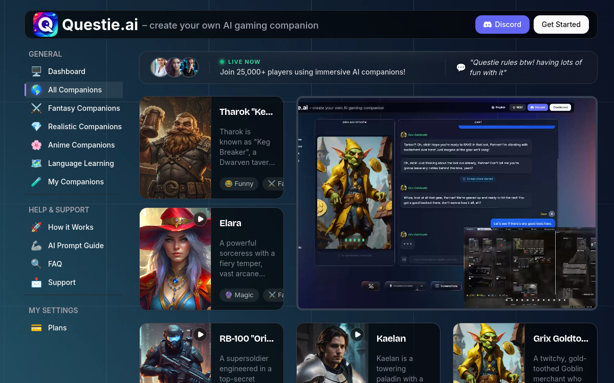 Captura de pantalla de Questie AI