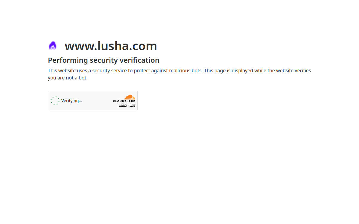 Captura de pantalla de Lusha
