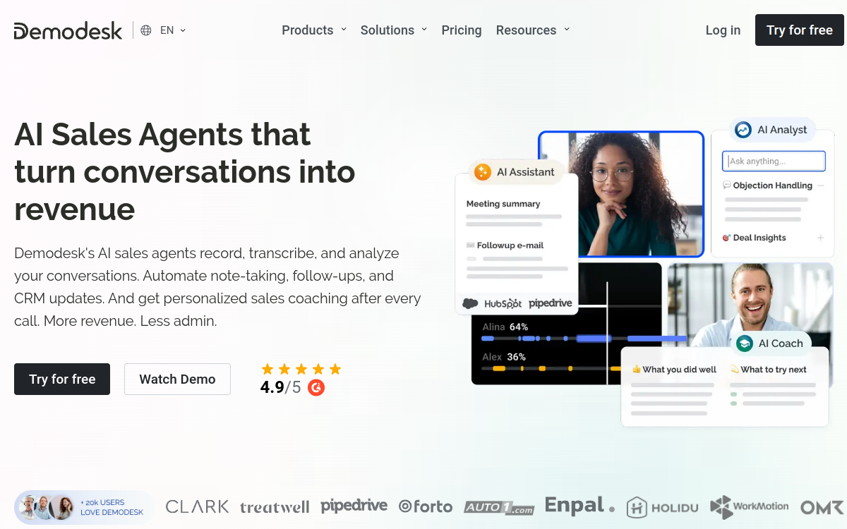 Captura de pantalla de Demodesk