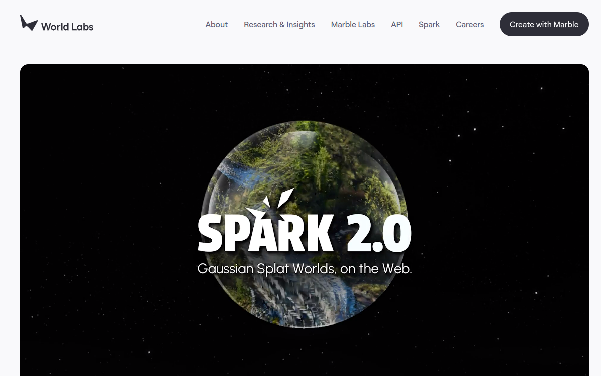Captura de pantalla de Spark 2.0 (World Labs)