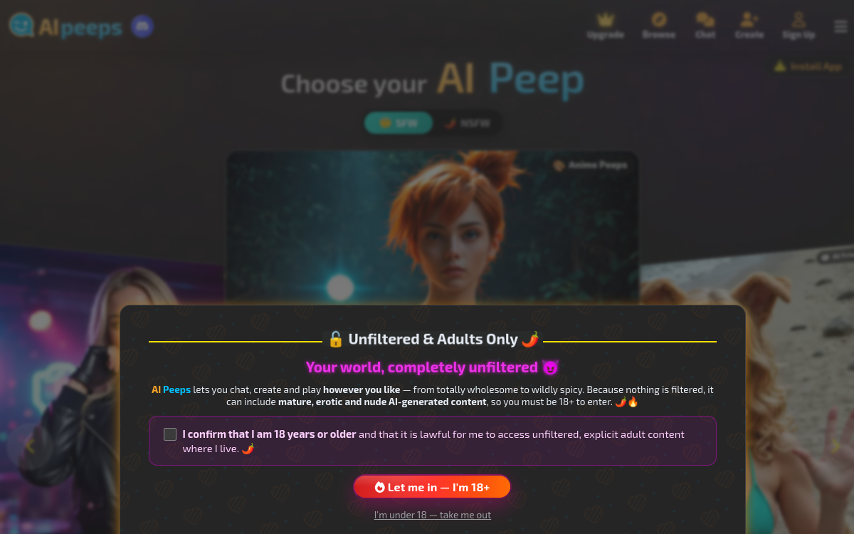Captura de pantalla de AI Peeps