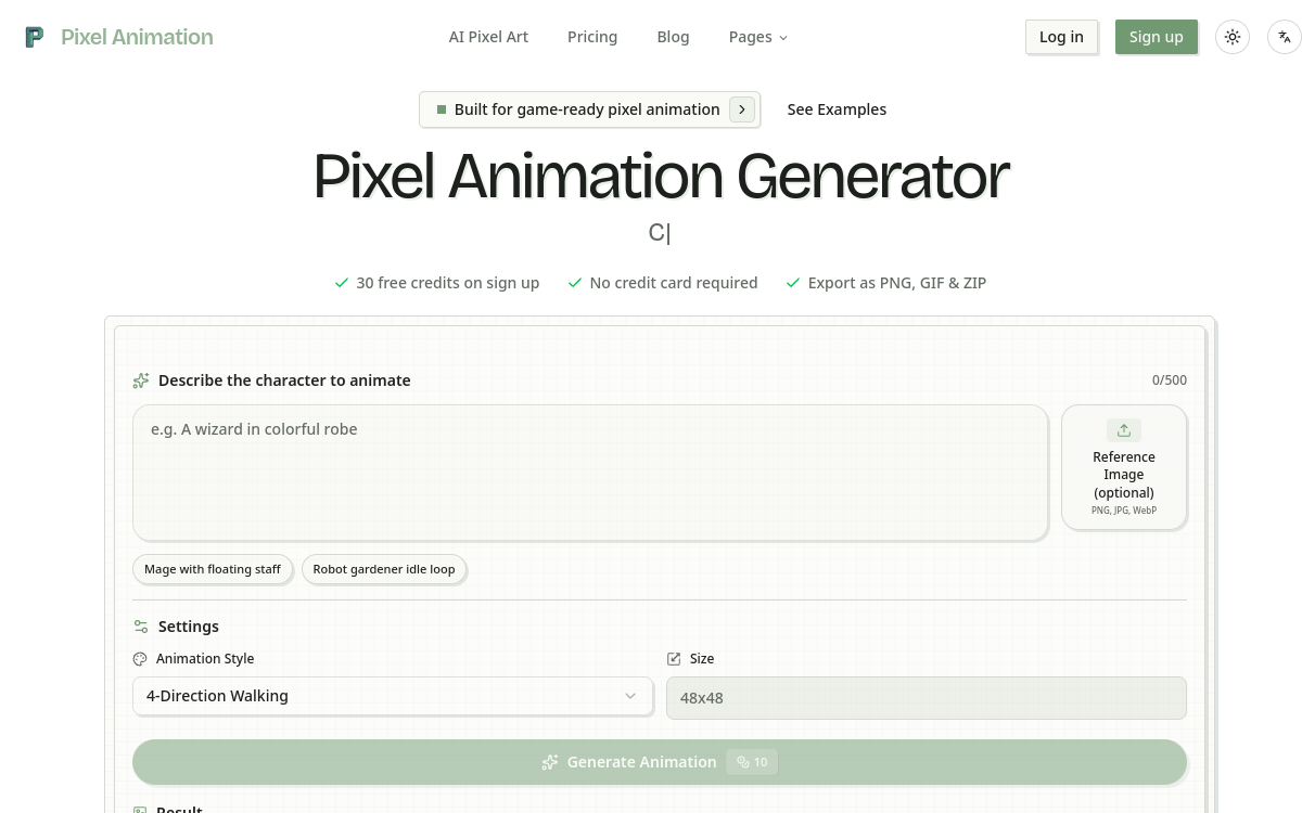Captura de pantalla de Pixel Animation