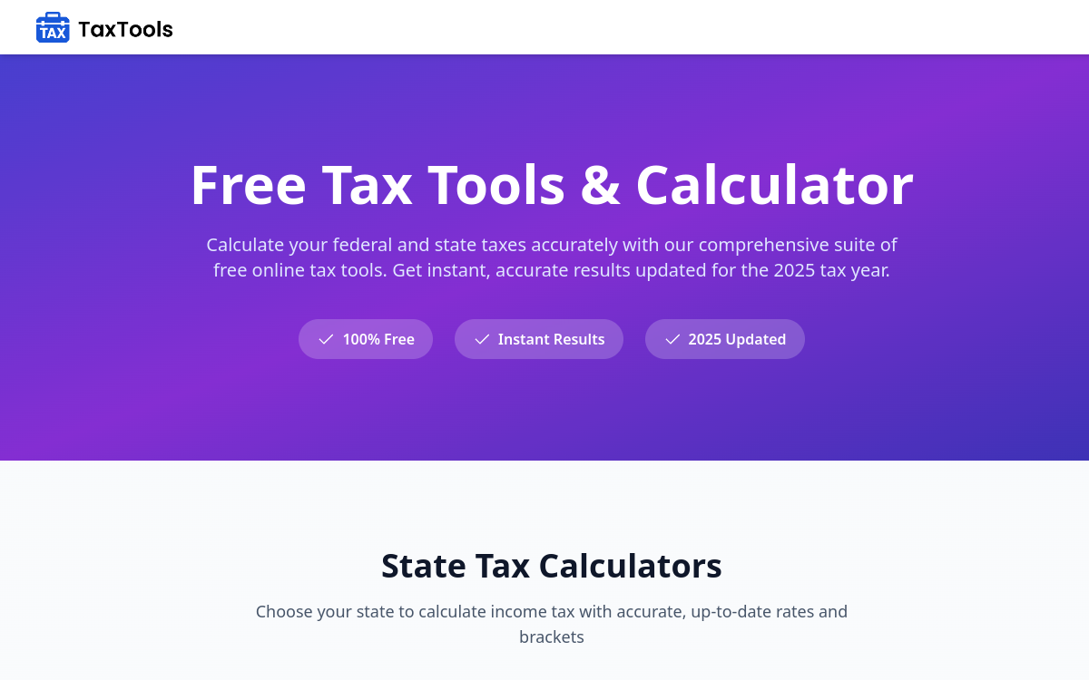 Captura de pantalla de TaxTools AI