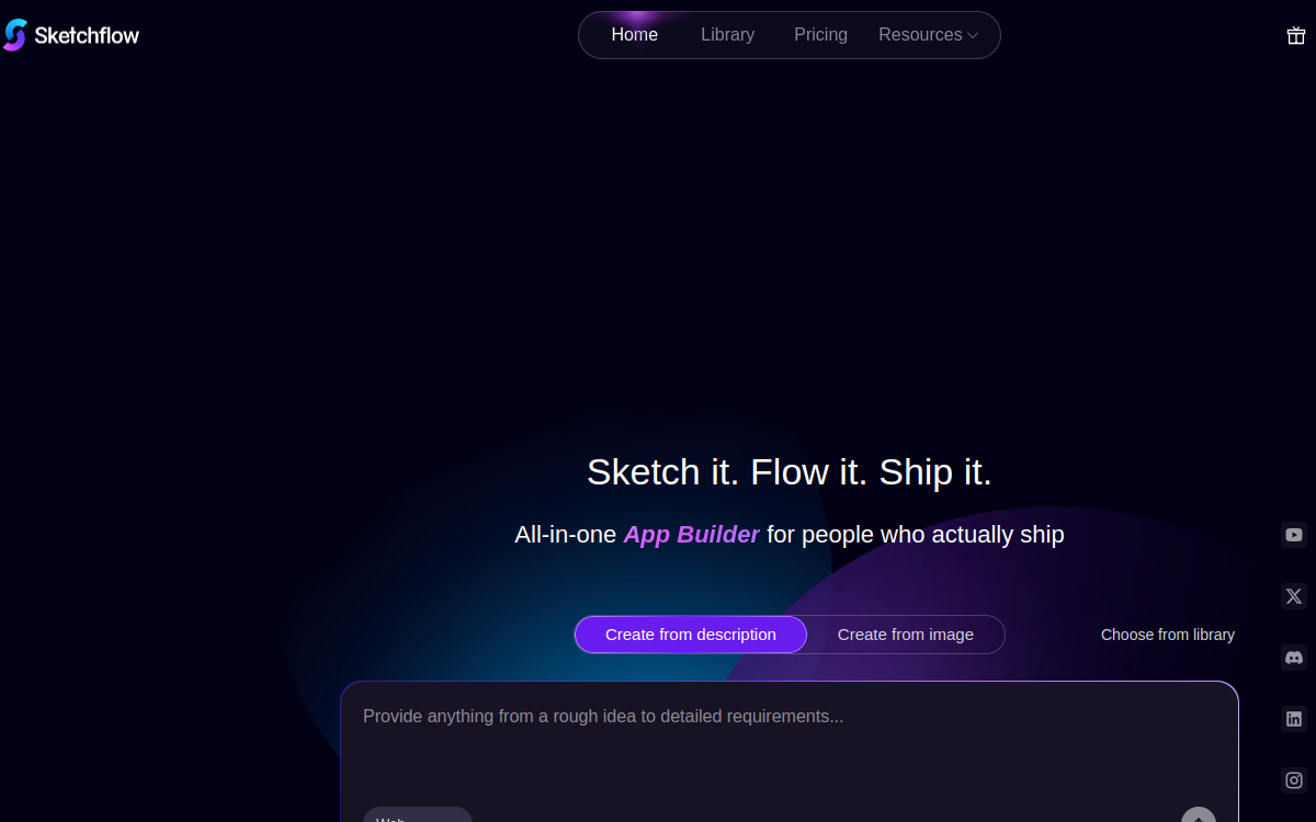 Captura de pantalla de Sketchflow AI