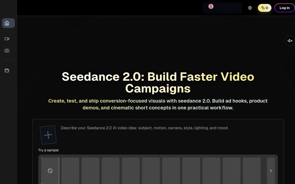 Captura de pantalla de Seedance AI 2