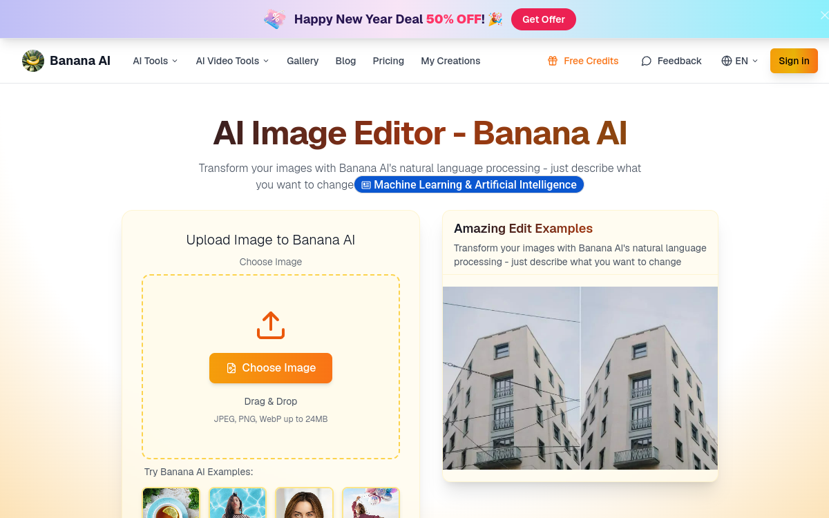 Captura de pantalla de AI Banana