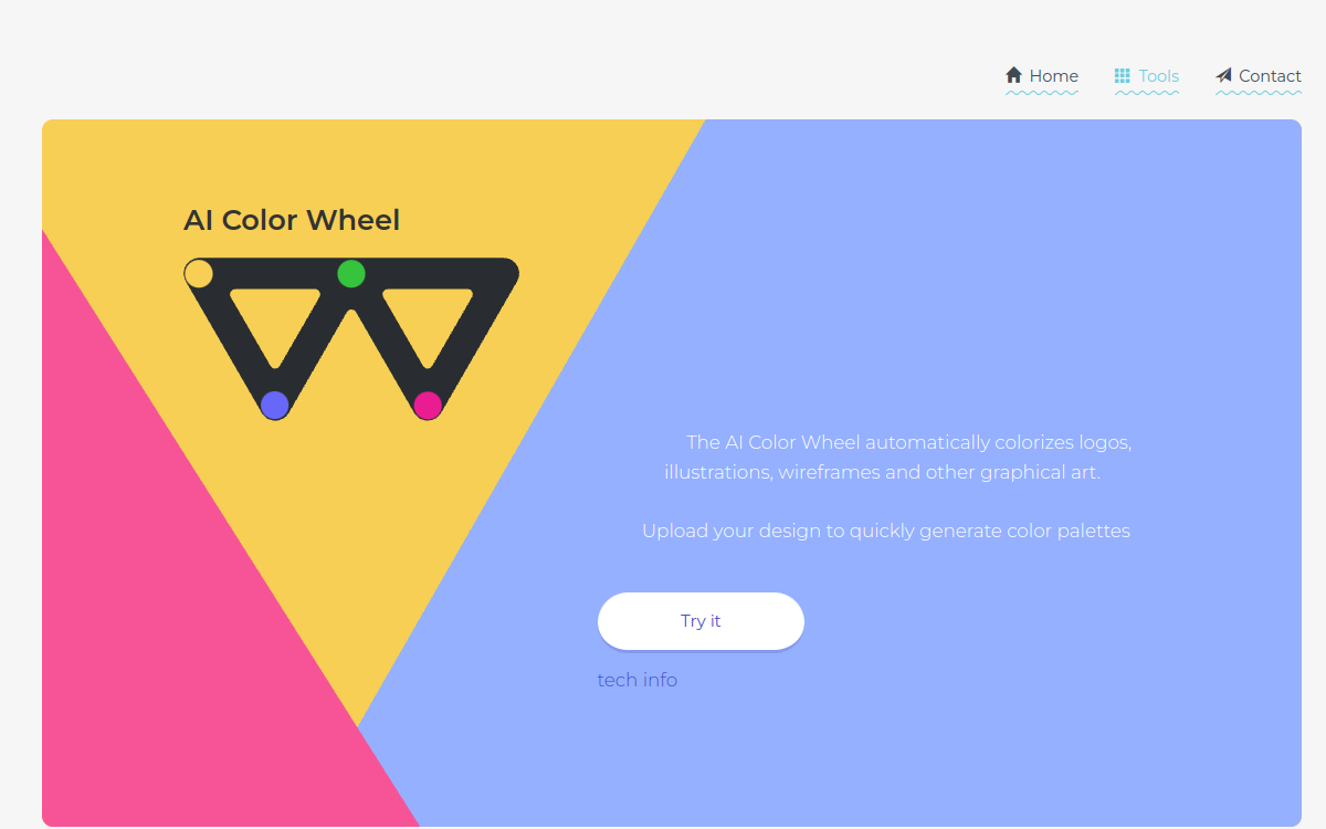 Captura de pantalla de Brandmark AI Color Wheel