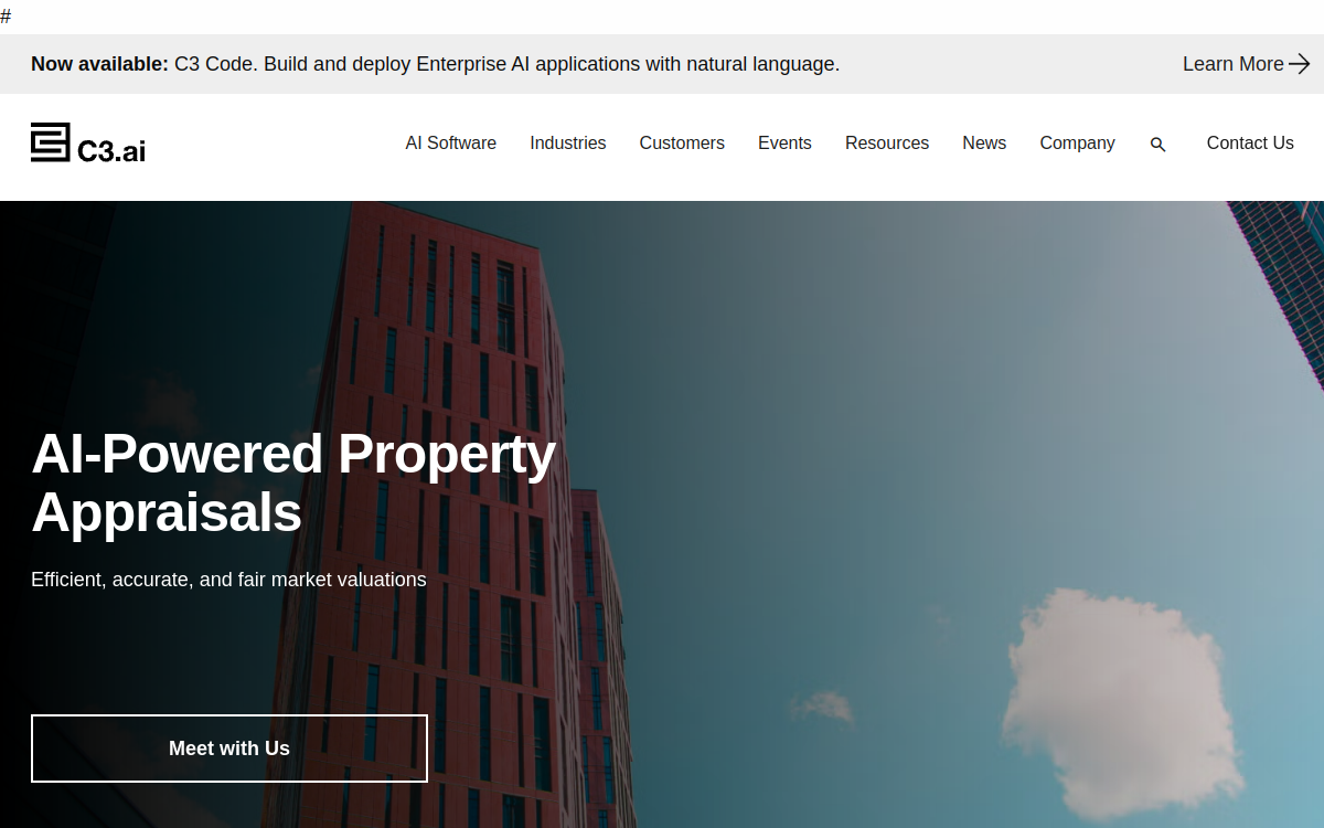 Captura de pantalla de C3 AI Property Appraisal
