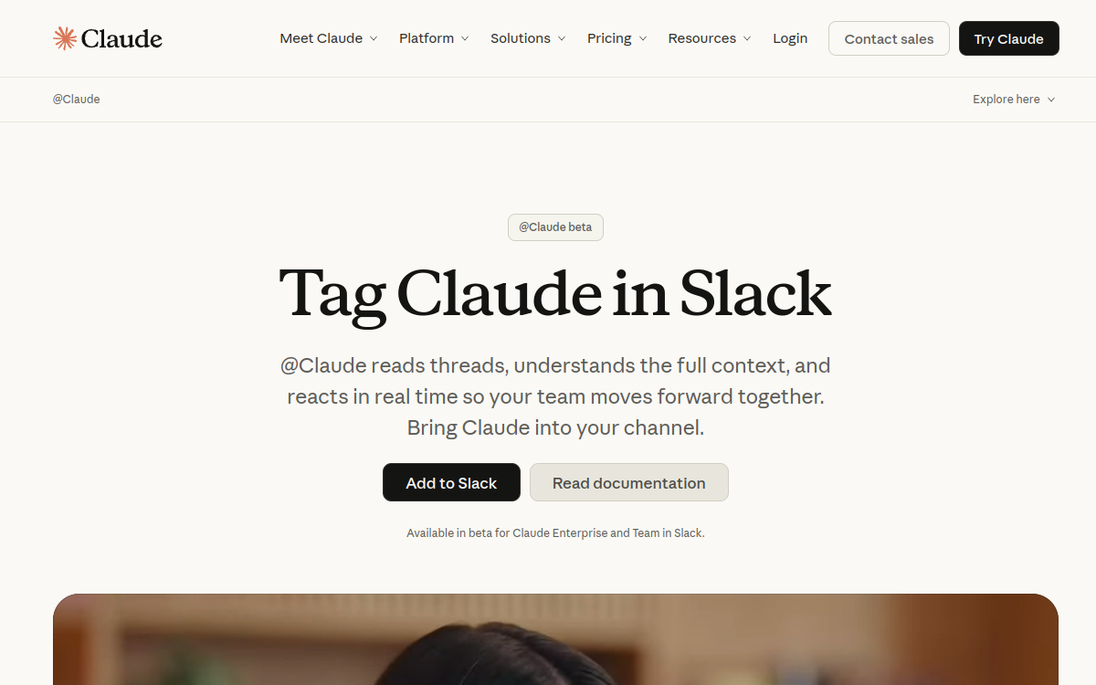Captura de pantalla de Claude in Slack