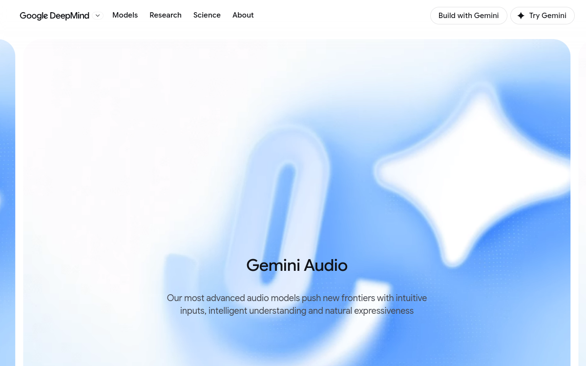 Captura de pantalla de Gemini Audio