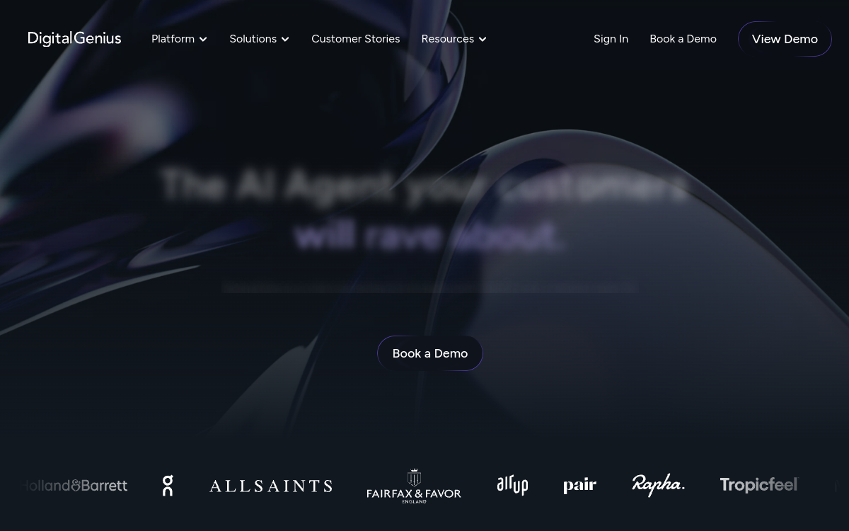 Captura de pantalla de DigitalGenius
