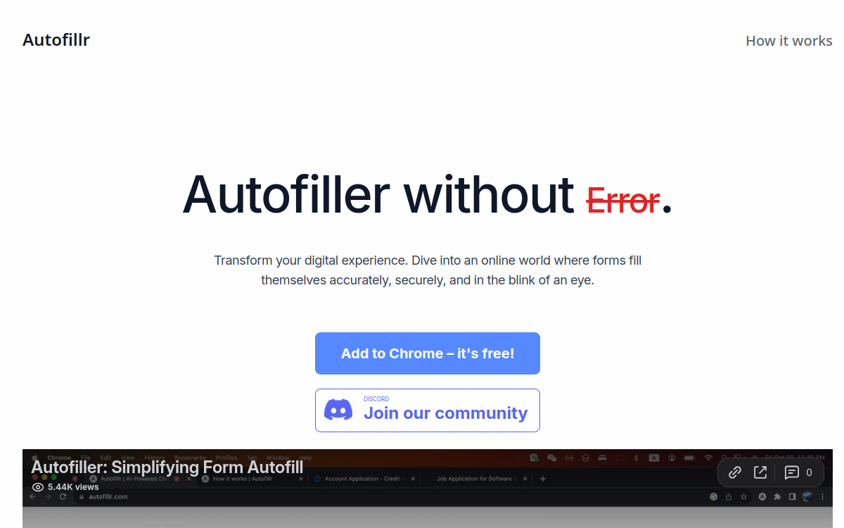 Captura de pantalla de Autofillr