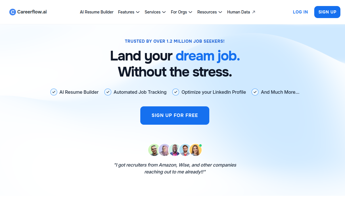 Captura de pantalla de Careerflow