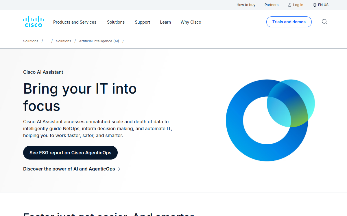 Captura de pantalla de Cisco AI Assistant