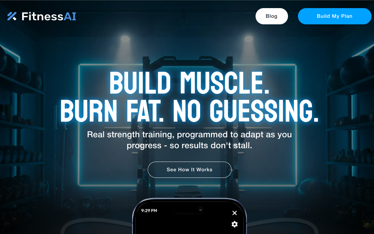 Captura de pantalla de FitnessAI