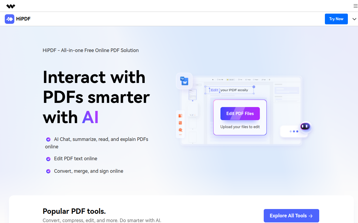 Captura de pantalla de HiPDF