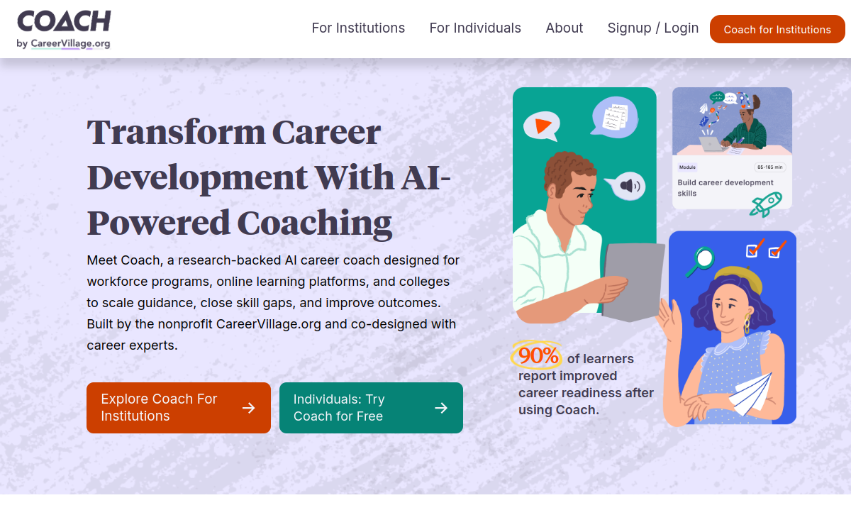 Captura de pantalla de COACH by CareerVillage