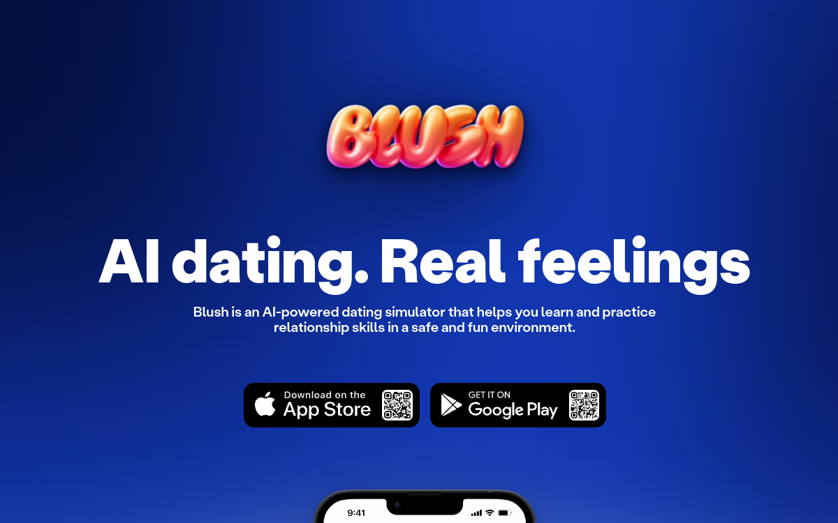Captura de pantalla de Blush AI