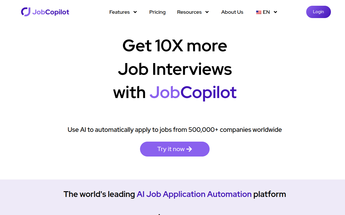 Captura de pantalla de JobCopilot