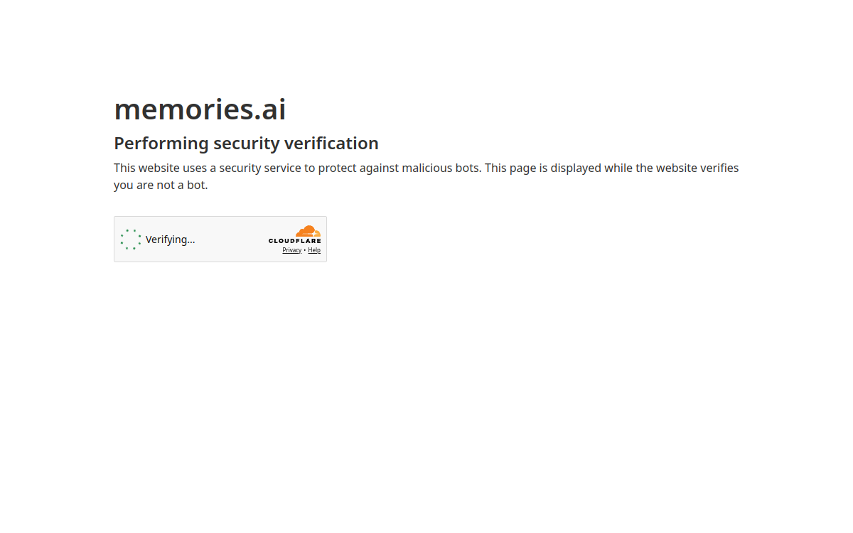 Captura de pantalla de Memories.ai