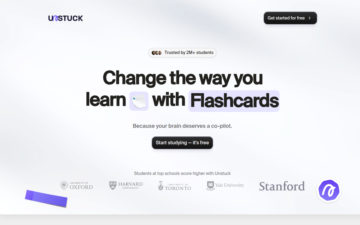 Captura de pantalla de Unstuck Study