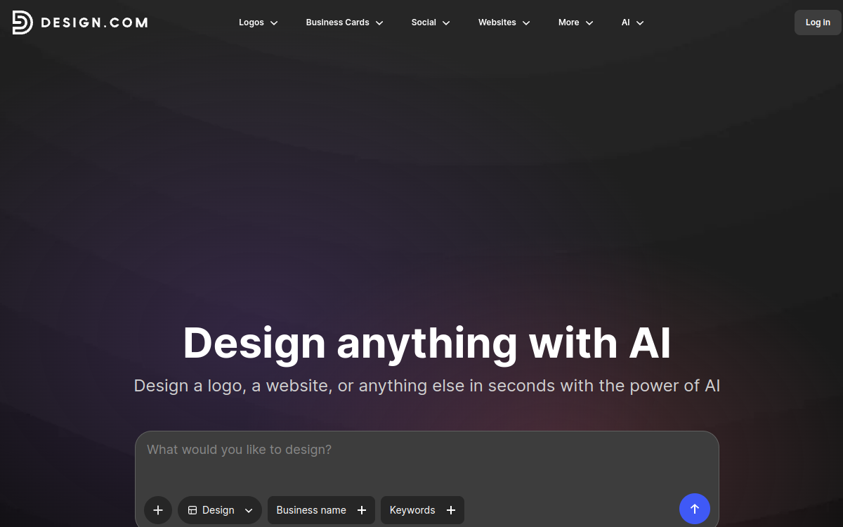 Captura de pantalla de Design.com