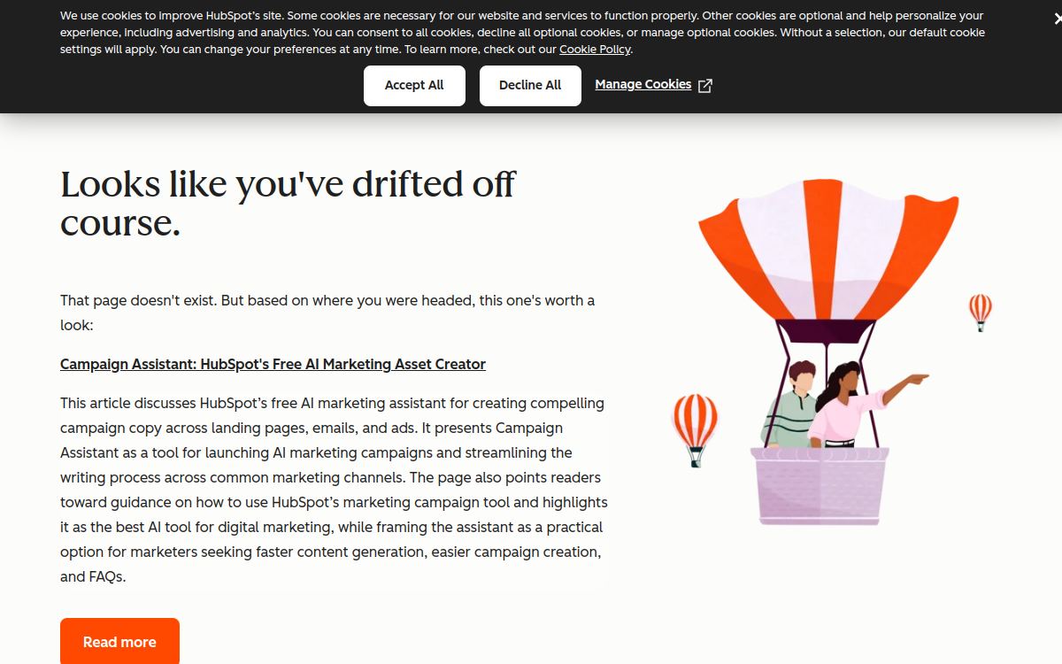 Captura de pantalla de HubSpot AI Content Writer